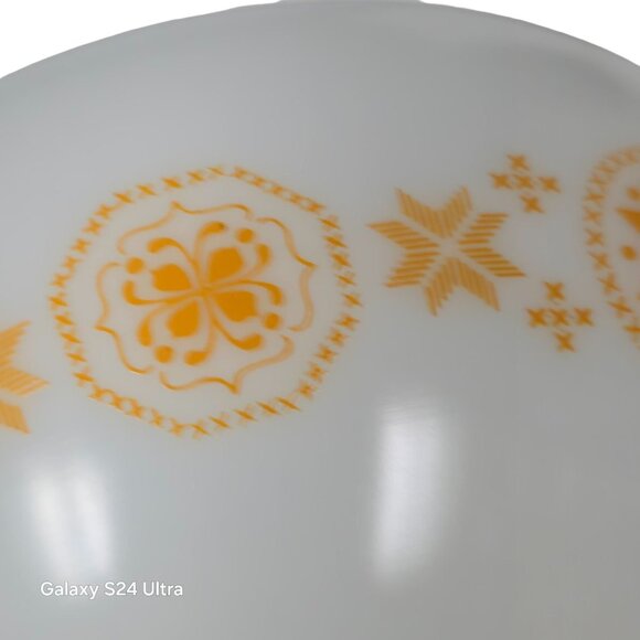 Vtg Pyrex 2.5 Quart Cinderella Mixing Bowl Yellow Starburst Mid-Century Kitchen - Picture 8 of 9